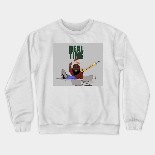 RealTime Hot Mic Tee Crewneck Sweatshirt by Real Time with Prince Blue